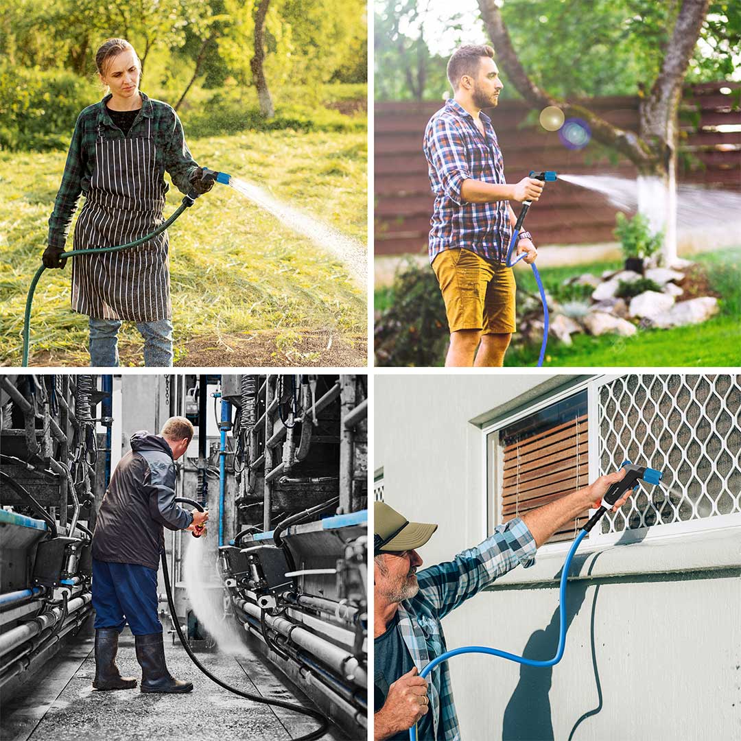 4 Pattern Push-Button Cyclone Nozzle TURBO, FLAT, CONE, JET