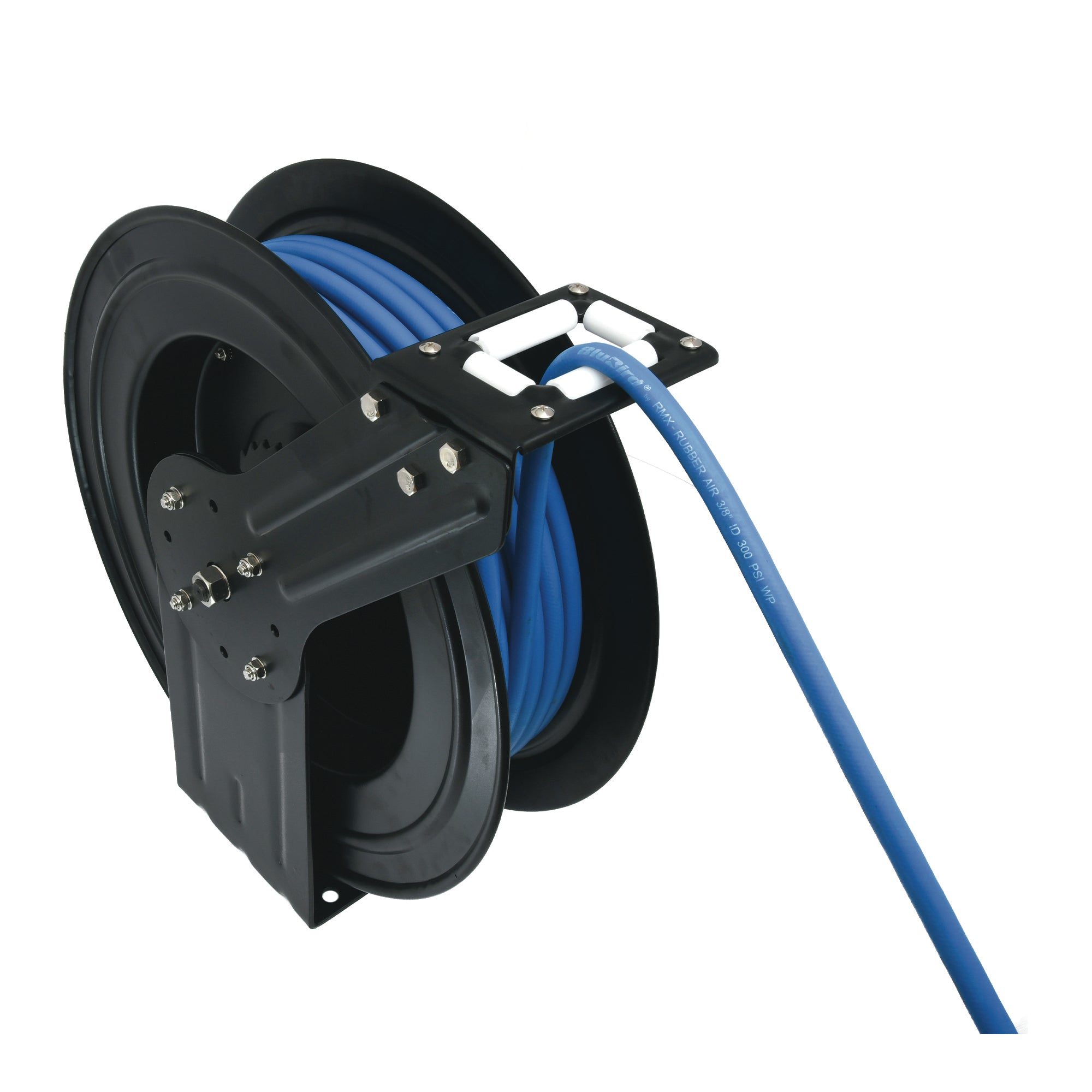 BluBird Rubber Air Hose Reel 10MM x 15M - Black