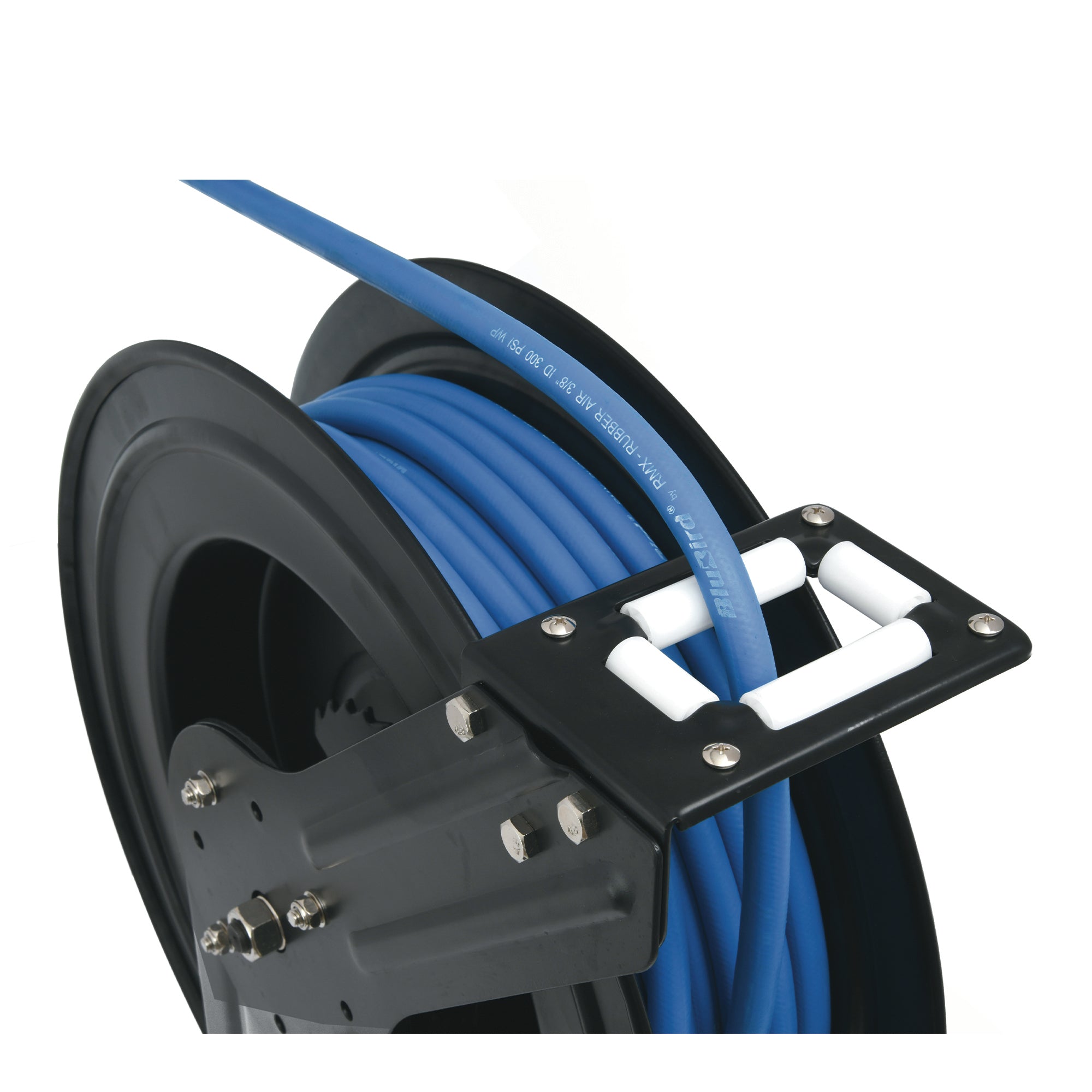 BluBird Rubber Air Hose Reel 10MM x 15M - Black
