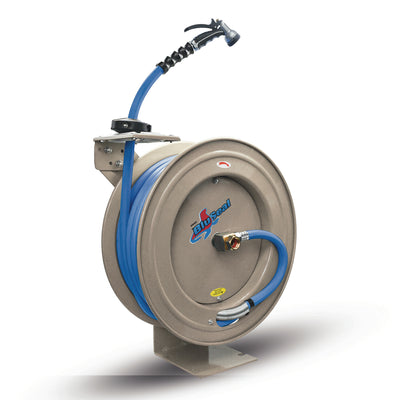 BluSeal Water Hose Reel-HD 13MM x 15M  Including Spray Nozzle - Beige
