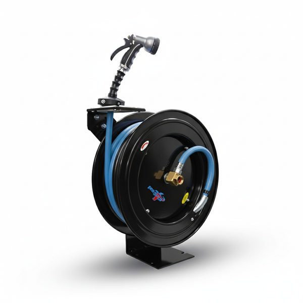 BluSeal Water Hose Reels (Single Arm) 13MM x 15M with Spray Nozzle