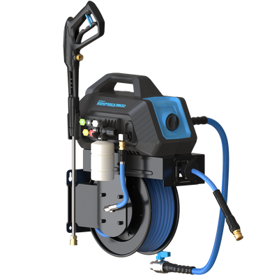 Humpback Pressure Washer Hose Reel 06MM x 15M - In-Bulit Pressure Pump 2600 PSI Including Foam Canon, Gun and Accessories