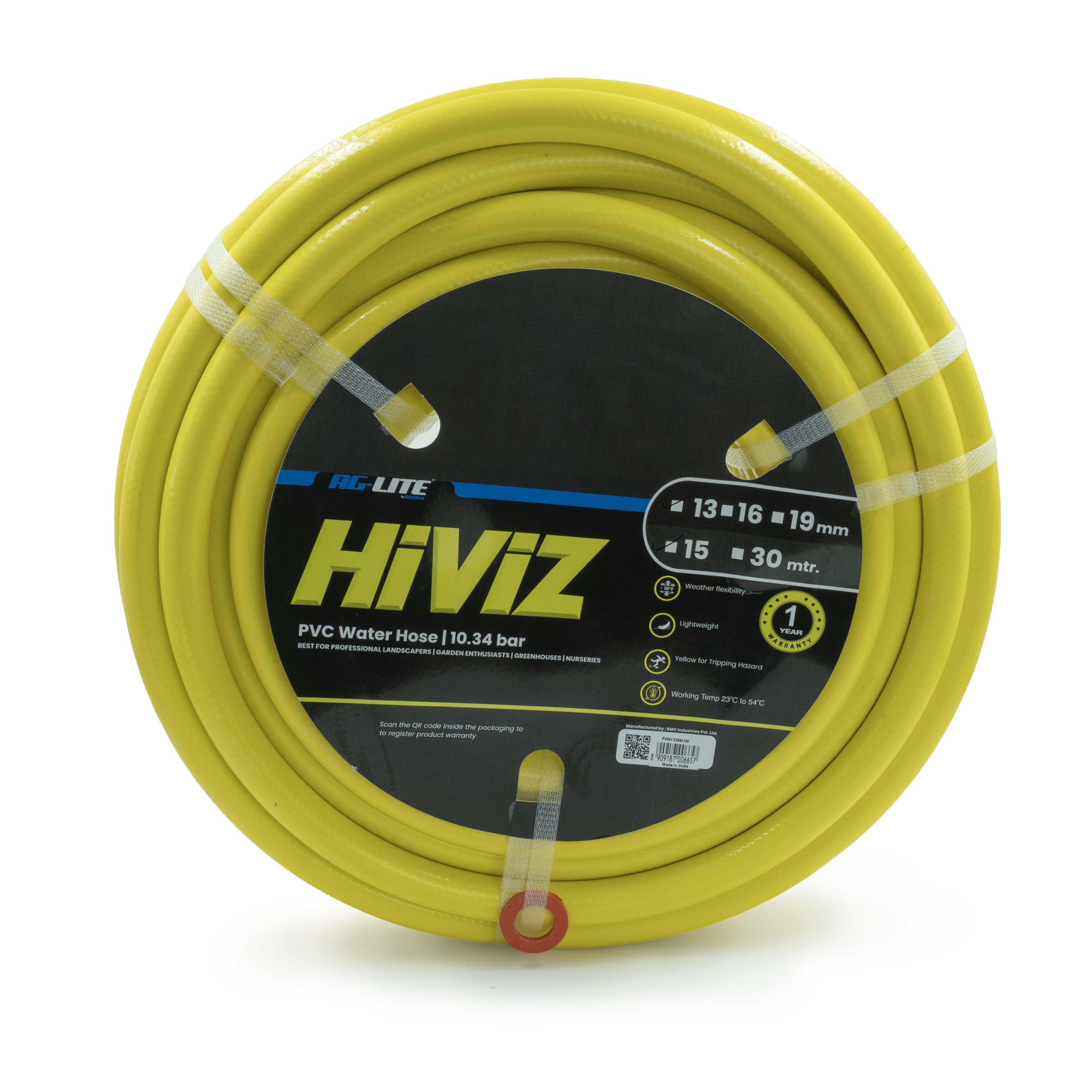 HI VIZ PVC Water Hose 13MM x 15M