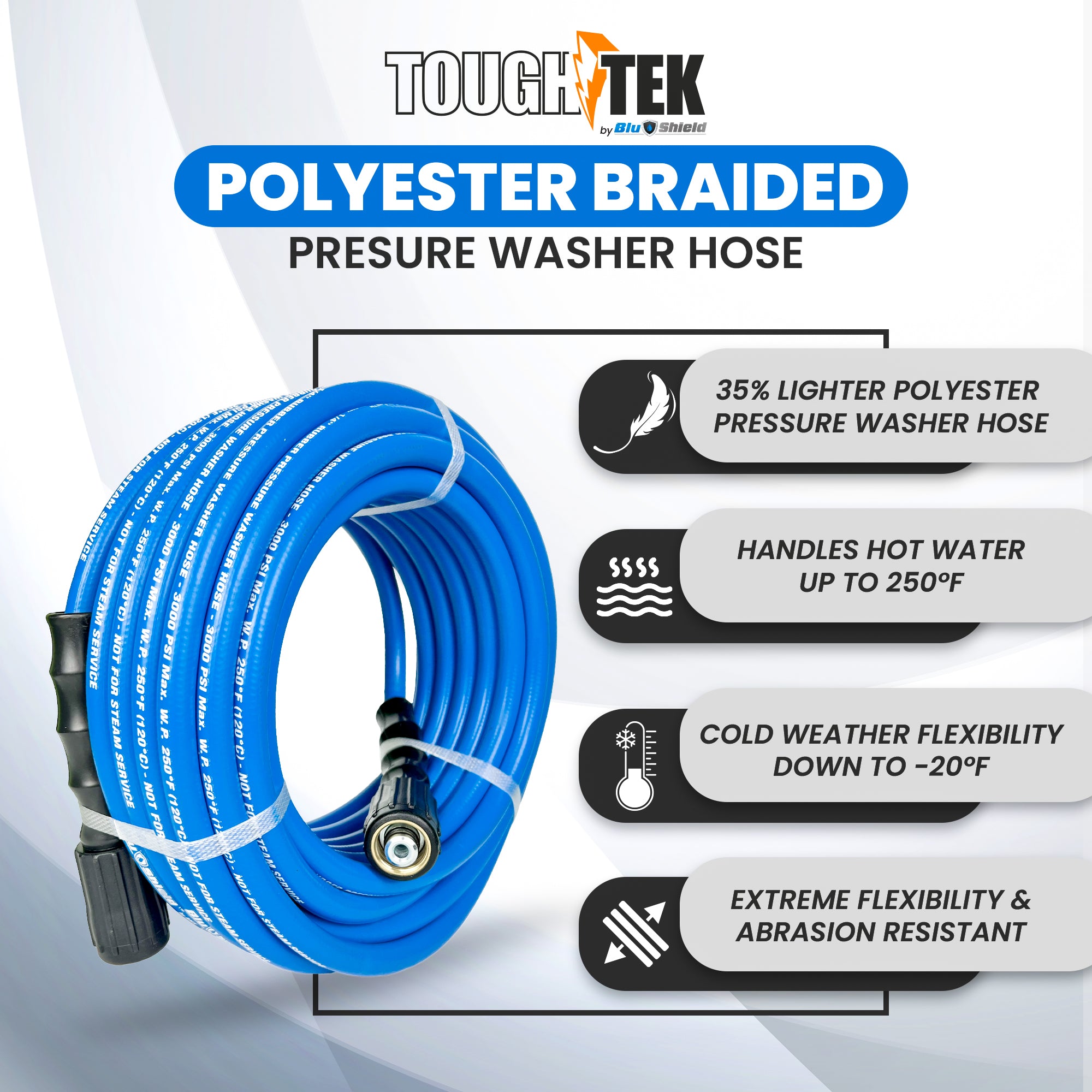 ToughTek Rubber Pressure Washer Hose 06MM x 15M