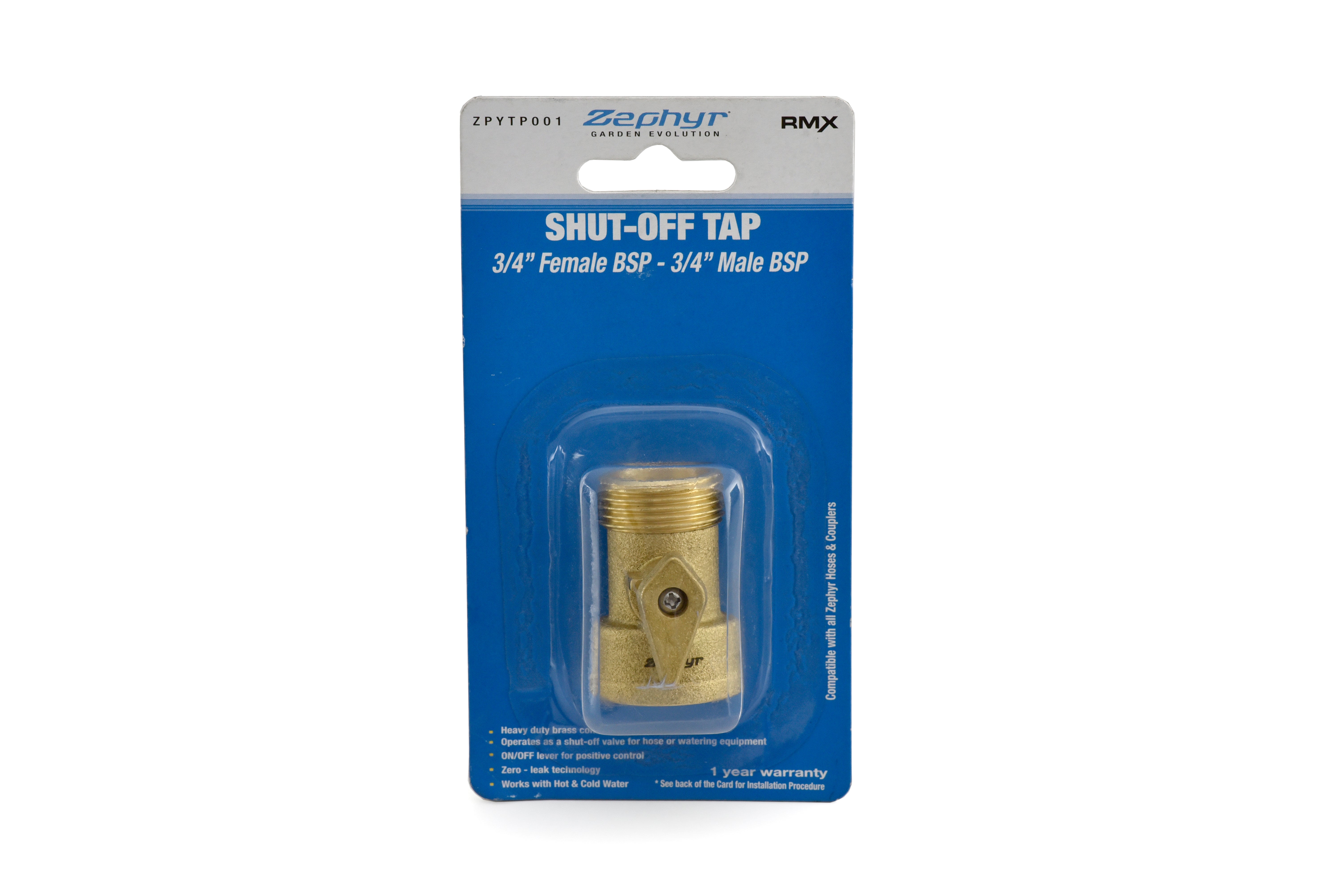 Zephyr Brass Shut-Off Tap