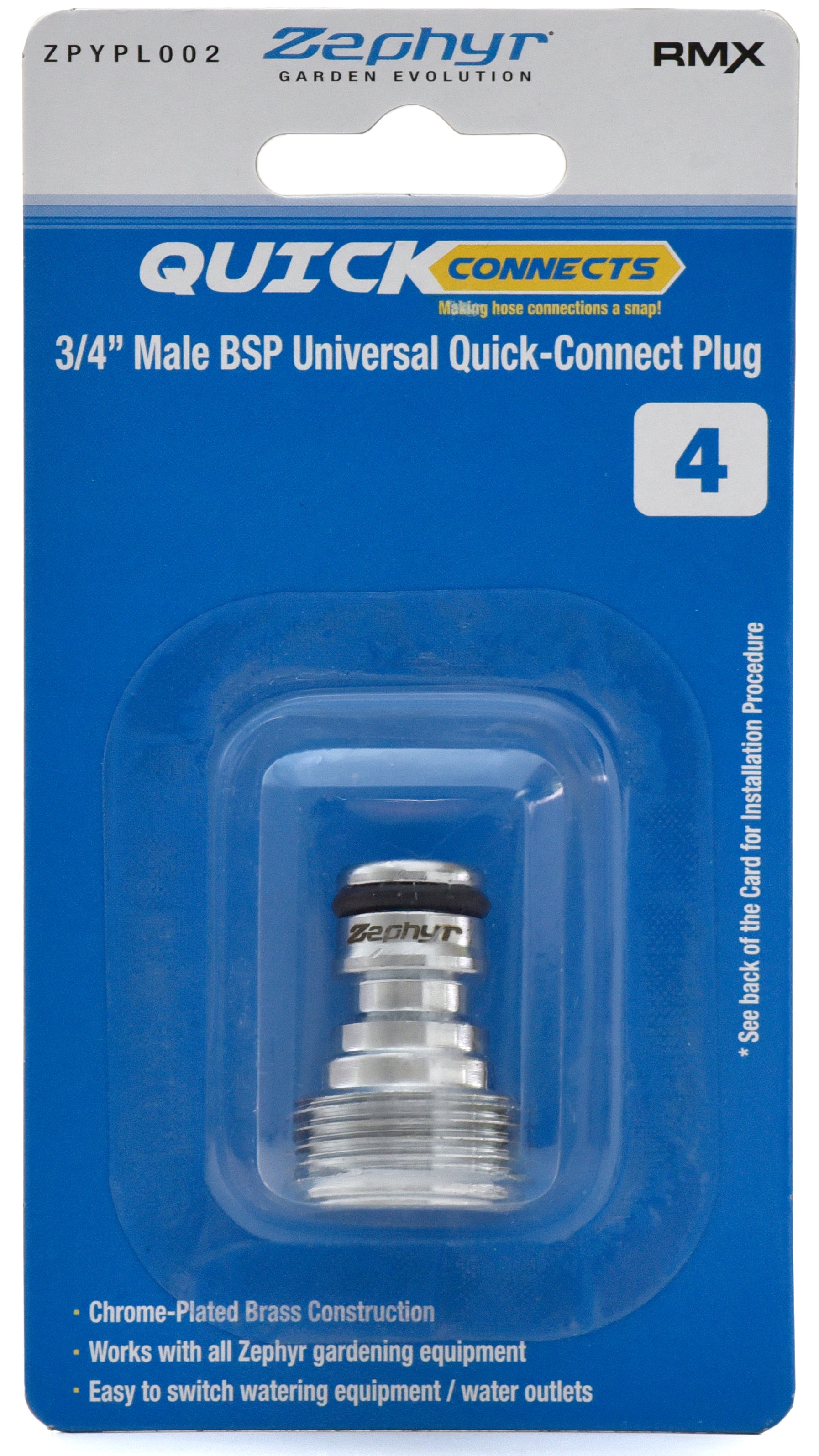 Quick connect coupler plug