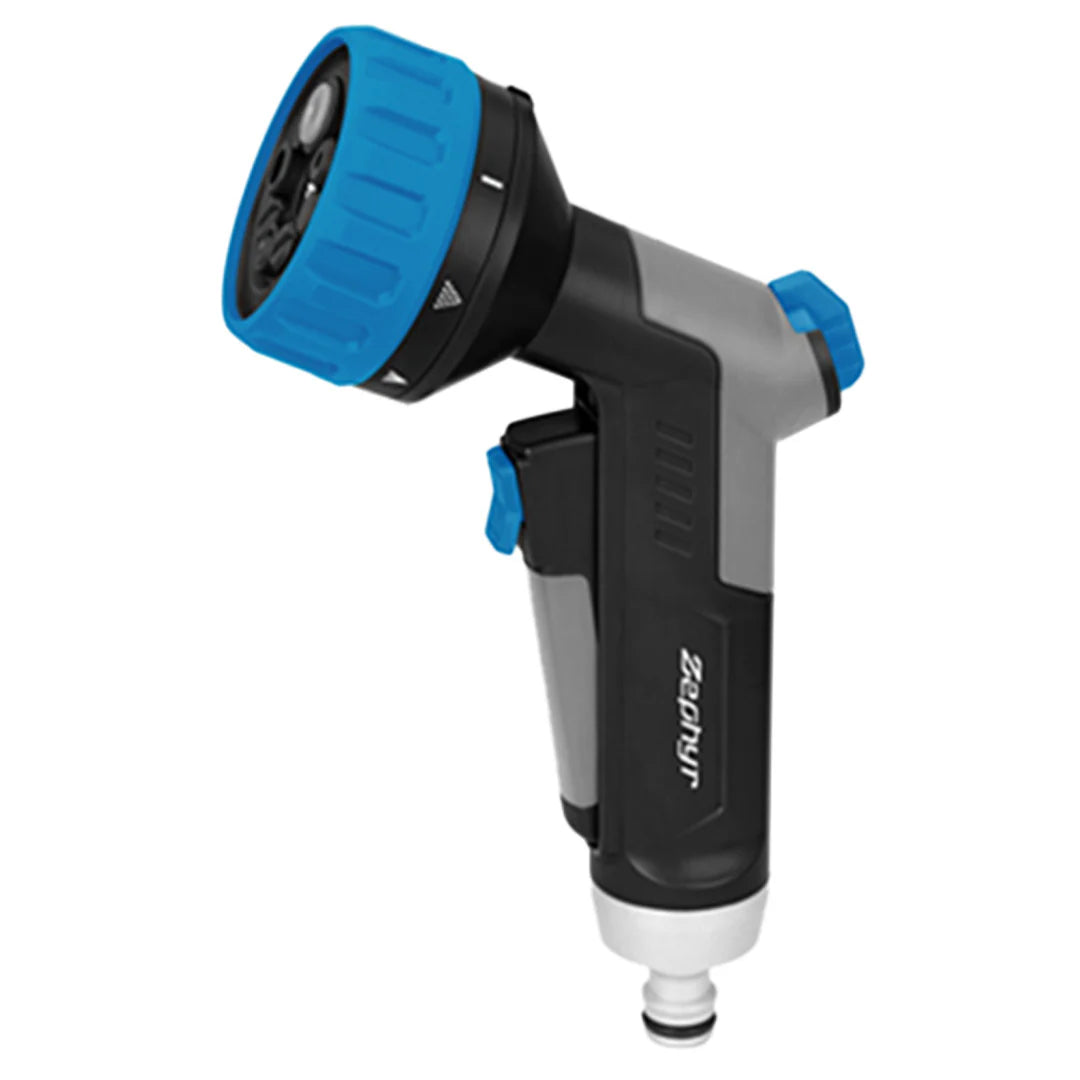 8 Pattern Push Button Cyclone Nozzle TURBO, SHOWER, SOAKER, FAN, CONE, FLAT, MIST, JET